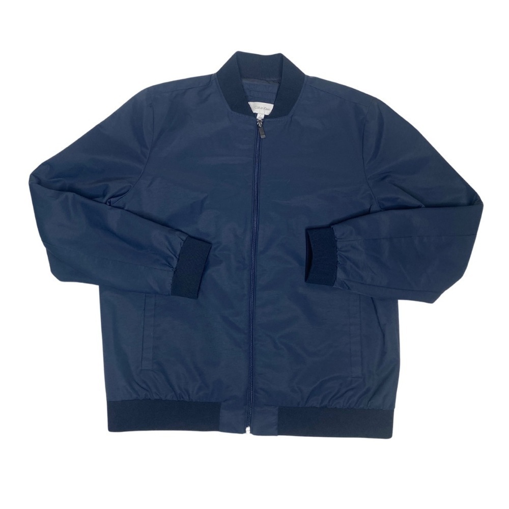 Calvin Klein Navy Bomber Jacket Sz Large